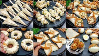 6 Unique Easy Snacks Recipes  Evening Snacks Recipes  Bread Snacks  New Recipe  Potato Snacks [upl. by Uriah]