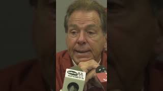 Nick Saban schools Auburn Reporter after 2023 Iron Bowl cfbnews [upl. by Enialed]