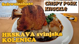 HRSKAVA svinjska KOLENICA s kiso kupus i Knedlama od krompira pork kolenica knuckle yummy [upl. by Bluma]