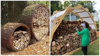 Ideas for storing firewood outside the house 80 examples for inspiration [upl. by Glennis]