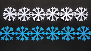 How to make Paper Snowflakes  How to Make Snowflake Out of Paper  Easy Paper Cutting snowflakes [upl. by Eimac]