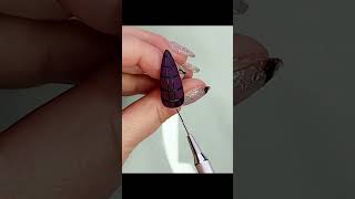 Cateye Checkered Nail easynailart viralnailart [upl. by Haissem351]