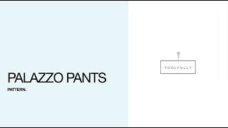 Palazzo pants pattern [upl. by Aleahcim]