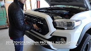 Toyota Tacoma TRD Pro Grill Installation Stepby Step Guide NO Sensor and Thoughts [upl. by Reube600]