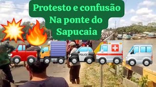 Ponte do Sapucaia interditada e exprefeito fica irritado com a situação [upl. by Melas]