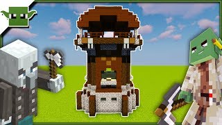 How to Build a Pillager Outpost Watchtower in Minecraft [upl. by Shoshana]