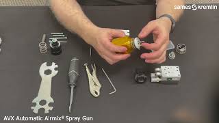 Sames Kremlin Training Assembly AVX Automatic Airmix® Spray Gun [upl. by Dnaletak522]