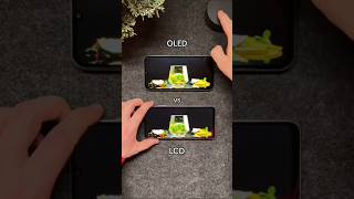 OLED vs LCD display test 😱 shorts shortvideo display oled lcd smartphone tech [upl. by Filberto]