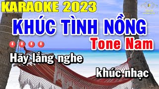 Khúc Tình Nồng Karaoke Tone Nam Nhạc Sống 2023  Trọng Hiếu [upl. by Eirrahs187]