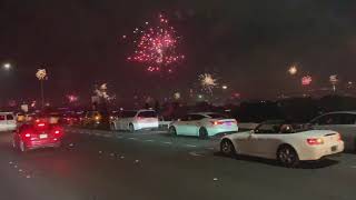 Dozens of Illegal Fireworks Light Up Hawaiian Sky During New Years Eve Celebrations [upl. by Yuria]