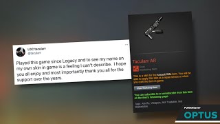 Tacularr gets his very own Rust skin  Legacy Esports Latest  powered by Optus [upl. by Moreville396]