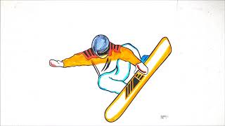 Halfpipe Winter Olympic Coloring pages [upl. by Pressman]