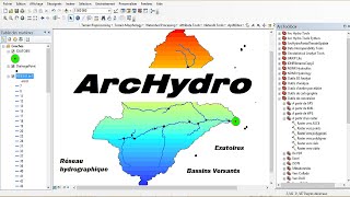 ArcHydro ArcGis Extract des bassins versants et réseaux hydrographiques [upl. by Swisher]