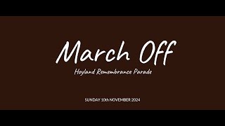 March Off  Hoyland Remembrance Parade 2024 [upl. by Ahsienod]