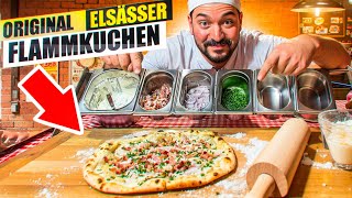 Schritt für Schritt zum perfekten Elsässer Flammkuchen  Waldis Pizza Kanal [upl. by Aranahs]