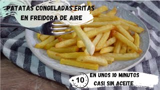 Crujiente y delicioso cómo hacer patatas fritas 🍟 congeladas en freidora de aire casi sin aceite [upl. by Netsew]