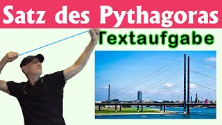 Satz des Pythagoras  Textaufgaben – RheinKnieBrücke [upl. by Duong]