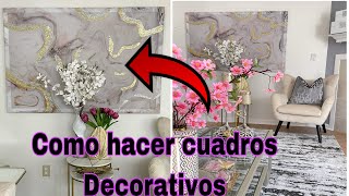 IDEAS PARA DECORAR LAS PAREDES DEL hogar cuadros decorativos fáciles de hacer [upl. by Dlanar]