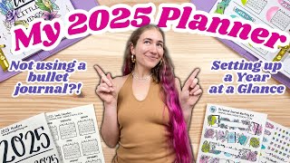 Setting up my 2025 Planner and its NOT a bullet journal 😱 My 2025 Year at a Glance [upl. by Cannell]