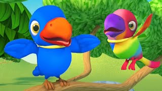 Main Tota मैं तोता Parrot Song Rhymes in Hindi for Kids [upl. by Suirtemed]