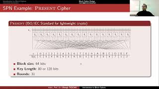 Block Cipher Design [upl. by Aloysia]