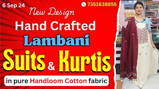 6 Sep 24  Exclusive Handloom Cotton Kurti Sets from Lambani Embroidery [upl. by Knighton]