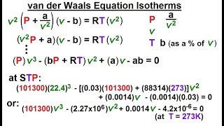 Physics  Thermodynamics 2 Ch 321 Def and Terms 19 of 25 van der Waals Equation Isotherms [upl. by Nnyroc]