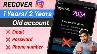 How to Recover Old instagram Account Without Email And Phone Number 2024 Insta Recovery [upl. by Hephzipah]