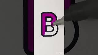 B letter colouring🩷 Satisfying colouring shorts satisfying youtubeshorts suhanishub [upl. by Haram]