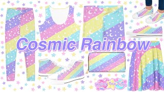 Cosmic Rainbow 💖🌈🌟 Kawaii Cute Fashion 🌙 Colorful Clothes For Decora Kei 🌈 Harajuku Style [upl. by Haliehs390]