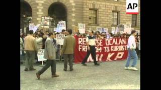 UK KURDS PROTEST AGAINST THE OPENING OF THE OCALAN TRIAL [upl. by Tiffanie334]