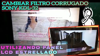 pantalla tv kdl Sony bravia arrugada cambiar filtro polarizado [upl. by Abebi750]