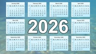 Calendar 2026 [upl. by Ainoek689]