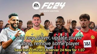 PS4 FC 24 save data official EA server 24 Nov for 107 update player amp rating [upl. by Season]