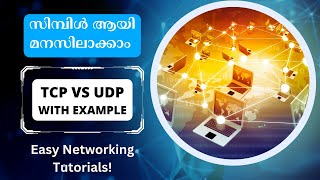 Differences between TCP and UDP explained in Malayalam  What are TCP and UDP with examples [upl. by Nirel]