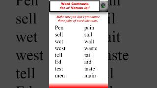 Word Contrasts for ɛ Versus eɪ  how to improve your pronunciation english learnenglish [upl. by Lynna]