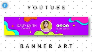 How to Make an Abstract YouTube Banner on Android Mobile using PixelLab [upl. by Llerrac605]