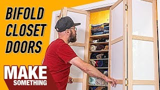 How to Make Custom Closet Bifold Doors  Woodworking Project [upl. by Nillad706]