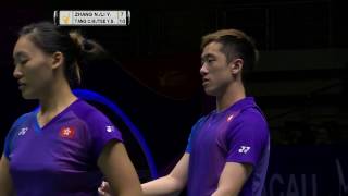 Macau Open 2016  Badminton F M1XD  ZhangLi vs TangTse [upl. by Ynneh]