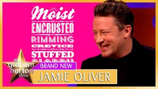 Jamie Oliver Reveals NSFW Words That Shouldnt Be Used In Cookbooks  The Graham Norton Show [upl. by Maice282]