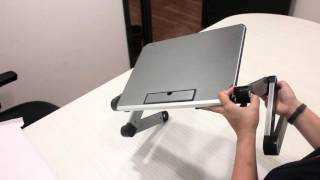 How to Adjust Valore Foldable Multi Angle Laptop Desk AC912 [upl. by Aned]