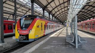 Wiesbaden Hbf HLB RB 75 train Wiesbaden Hbf  Aschaffenburg EMU nr ET 156 [upl. by Bottali]