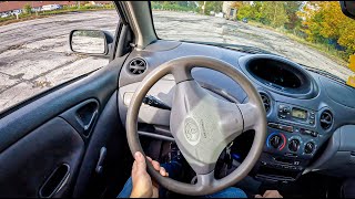 2002 Toyota Yaris 10 I 16V 68HP 0100 POV Test Drive 1368 Joe Black [upl. by Yelwah]