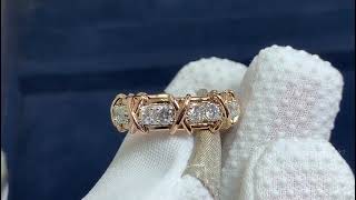 Tiffany amp Co Rose Gold Jean Schlumberger Sixteen Stone Diamond Ring [upl. by Eirret193]