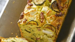 Recette  Cake courgette chèvre lardon [upl. by Petuu851]