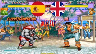 슈퍼 스트리트 파이터 2 터보 ➤ christiankbcao Spain vs AL UK Super Street Fighter 2 Turbo [upl. by Sivraj]