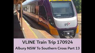 VLINE Albury NSW To Southern Cross 170924 Part 13 Trains VLINE WindowView Travel [upl. by Ardnusal]