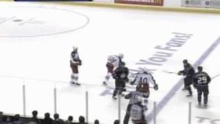 Francois Beauchemin vs Tom Kostopoulos Oct 16 2005 [upl. by Ojybbob73]