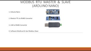 2 Arduino Modbus Slave and Master  Module UART TTL to RS485 Two Way Converter [upl. by Welbie]