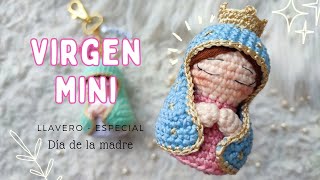 Cómo tejer VIRGEN amigurumi llavero o denario TUTORIAL paso a paso [upl. by Bishop]